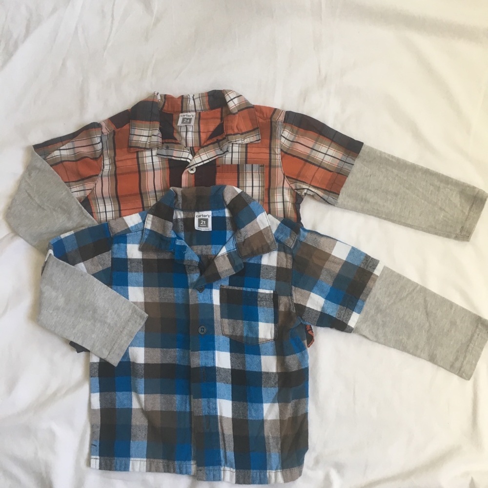 2T Carter’s Boys Plaid button-up shirts